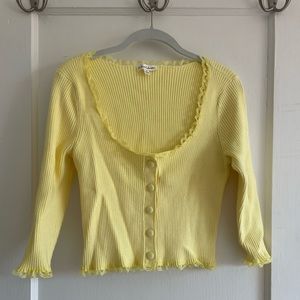 For love and lemons yellow sweater top